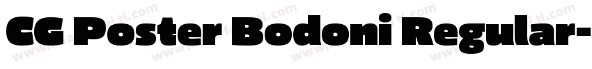CG Poster Bodoni Regular字体转换